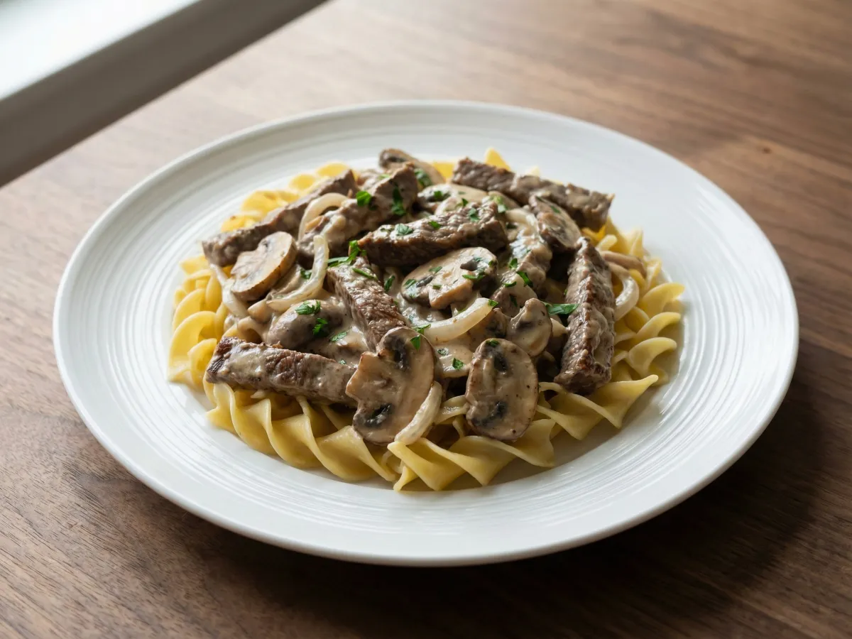 Beef Stroganoff American Style