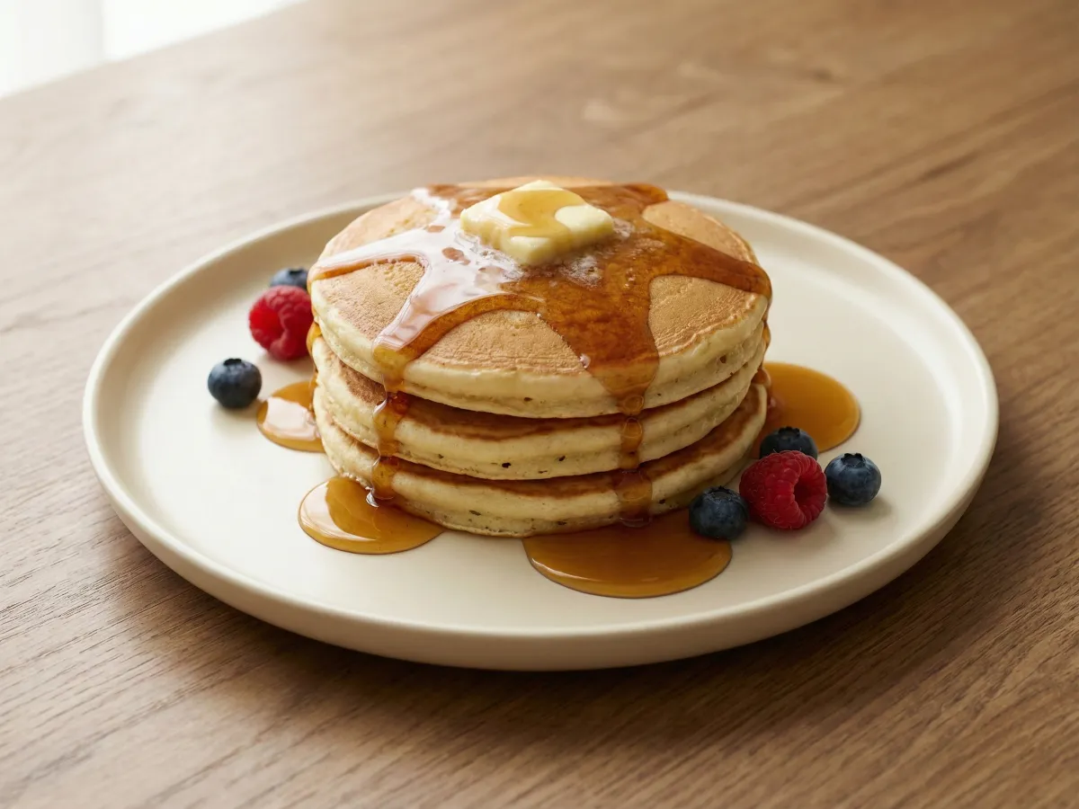 Buttermilk Pancakes With Maple Syrup