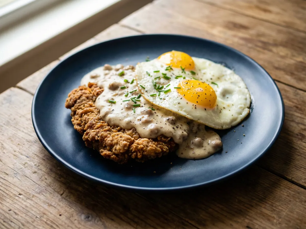 Country Fried Steak And Eggs