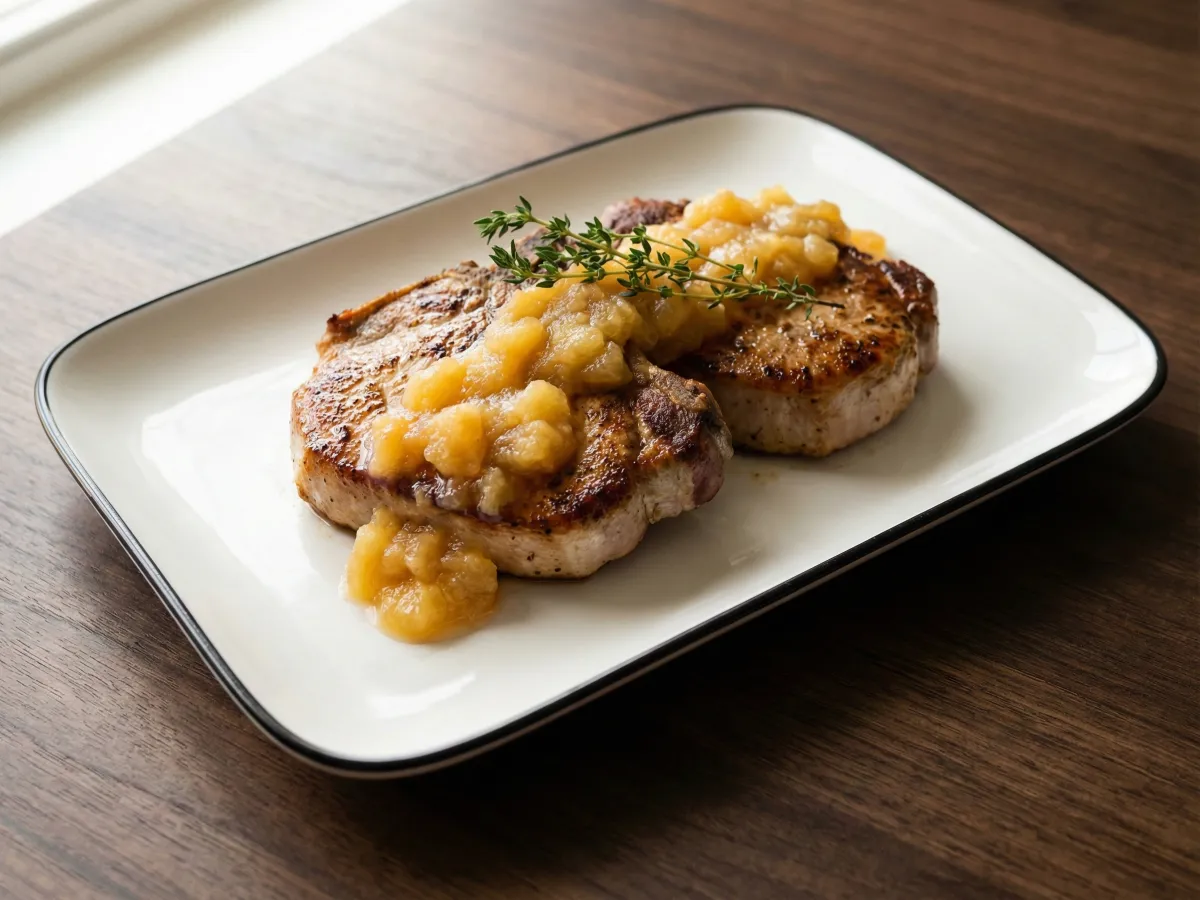 Pork Chops With Applesauce