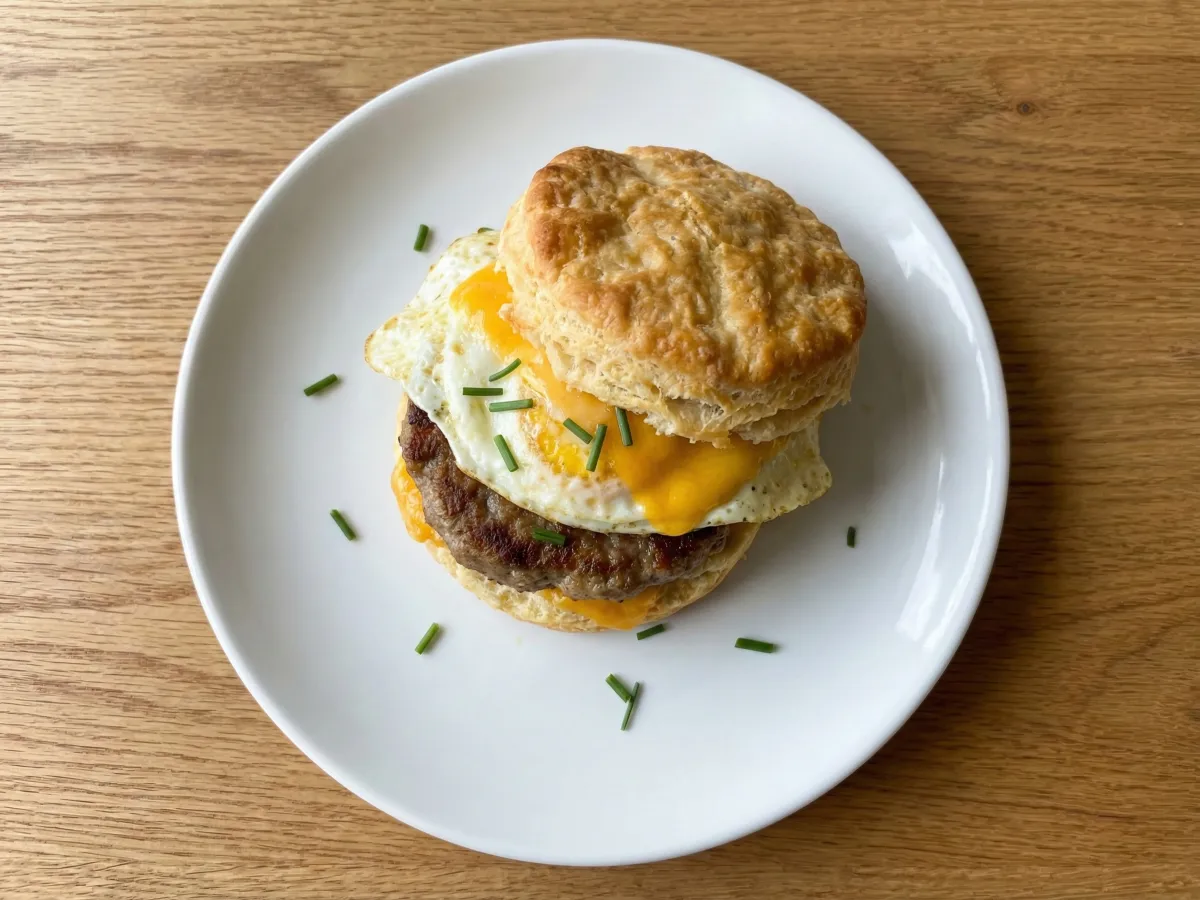 Sausage Egg And Cheese Biscuit