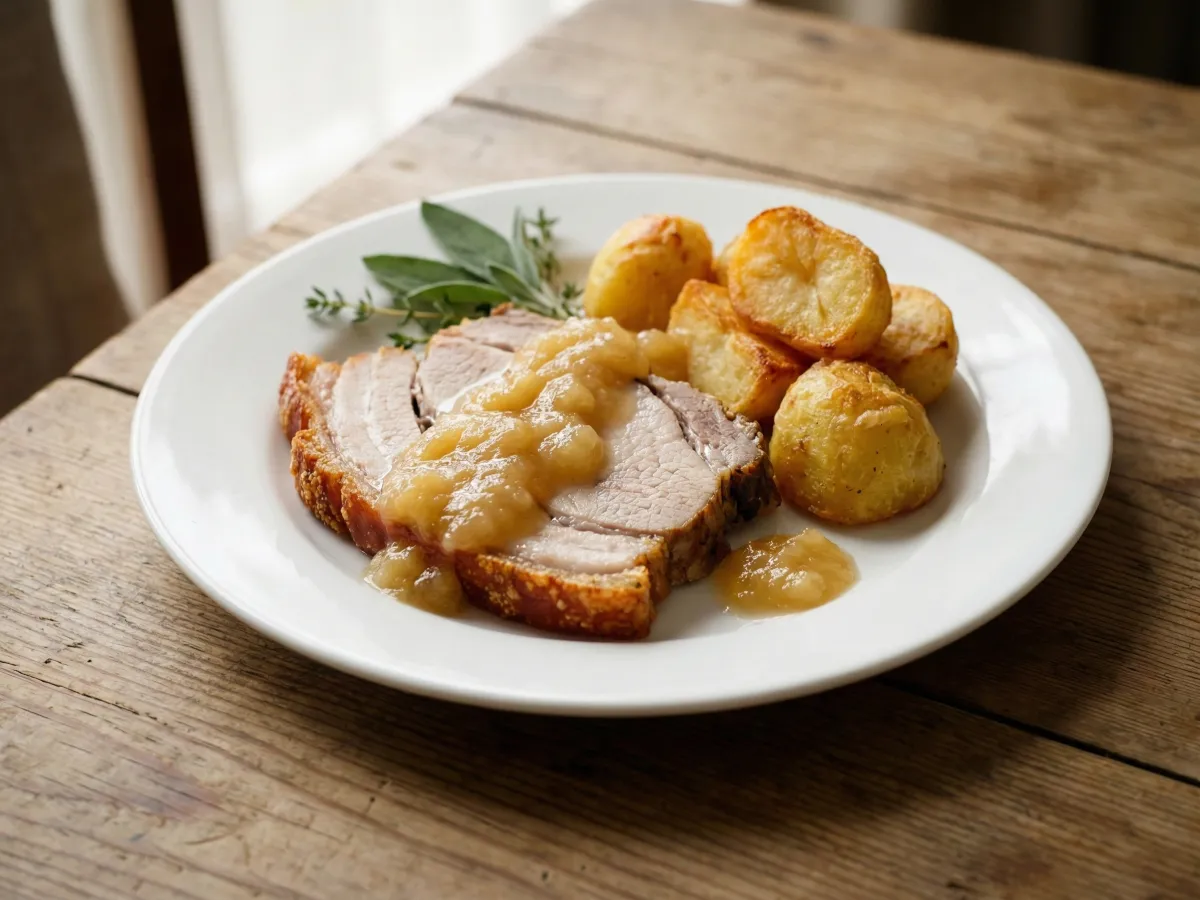 Roast Pork With Apple Sauce