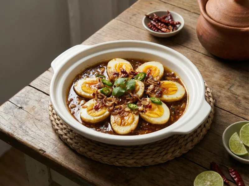 Egg in Fish Sauce Curry