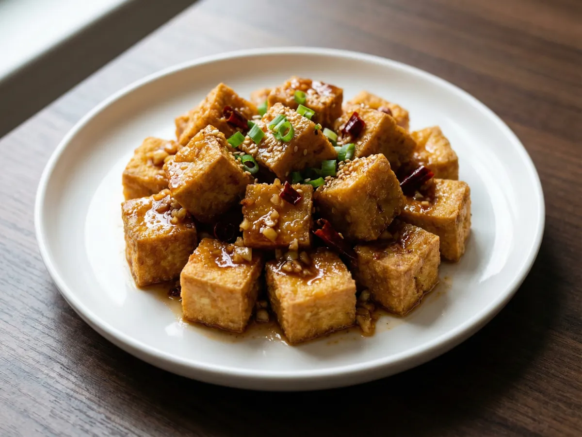 Crispy Tofu With Garlic Sauce