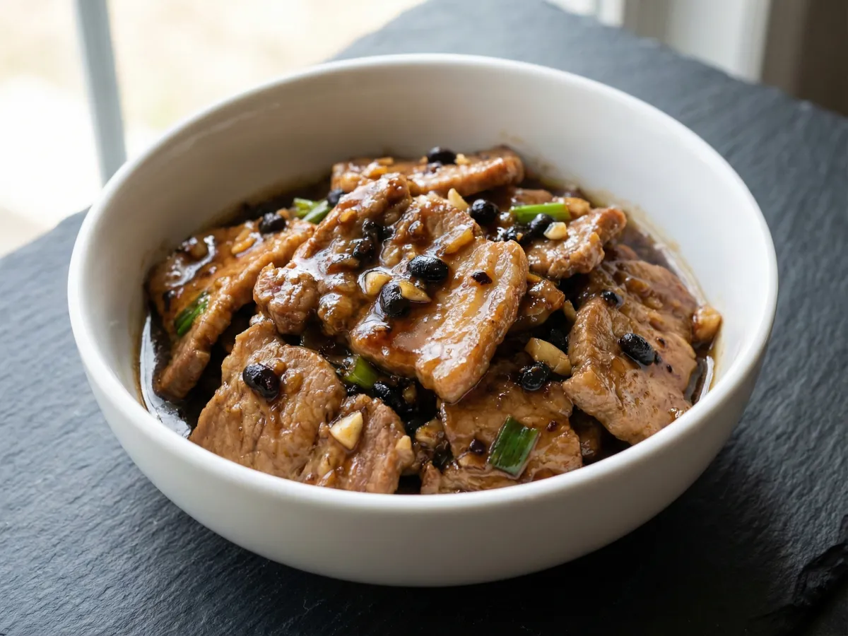 Pork With Black Bean Sauce