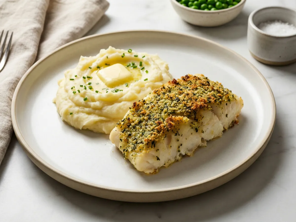Baked Cod With Mashed Potatoes