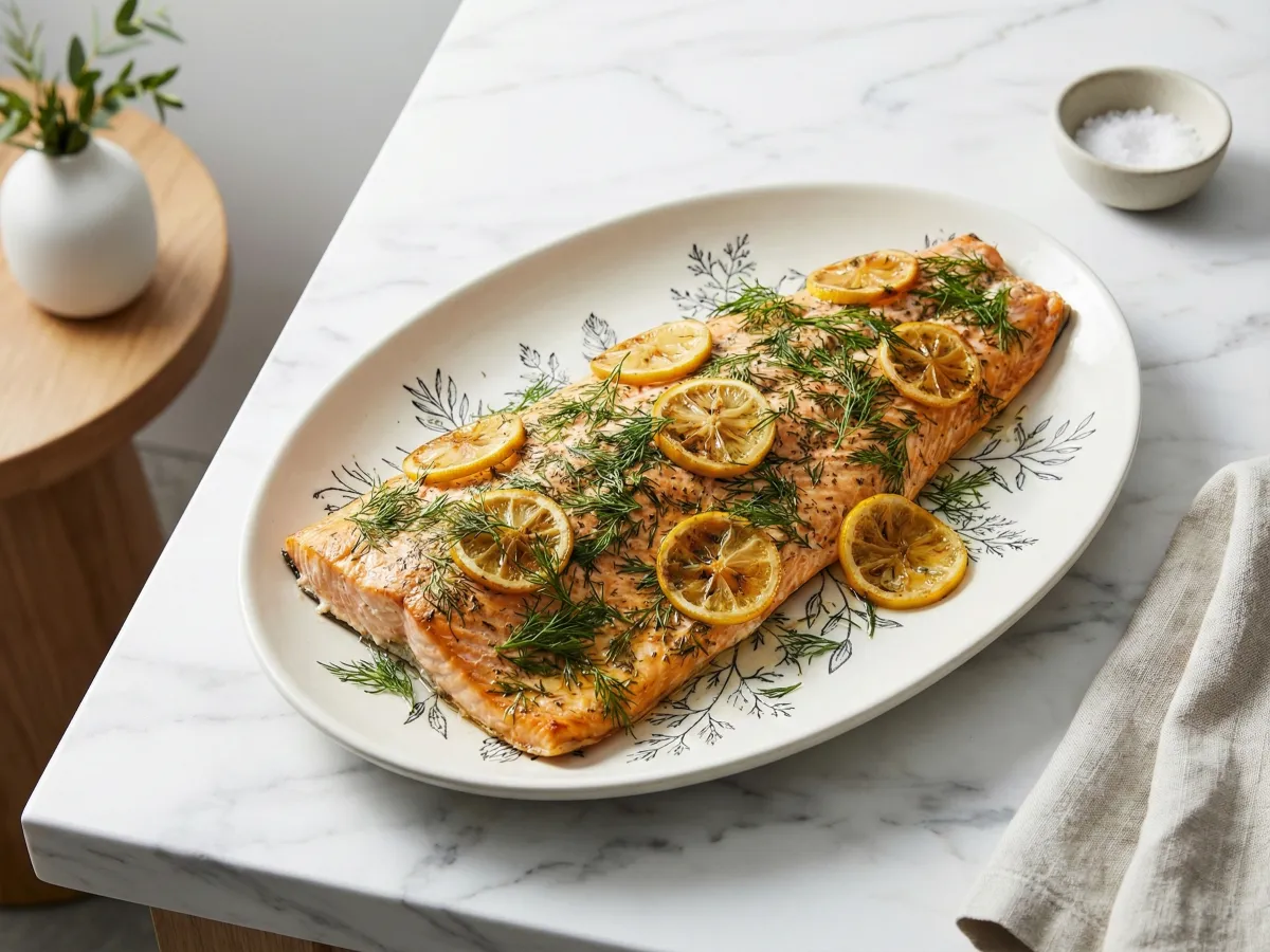Baked Salmon With Lemon Dill