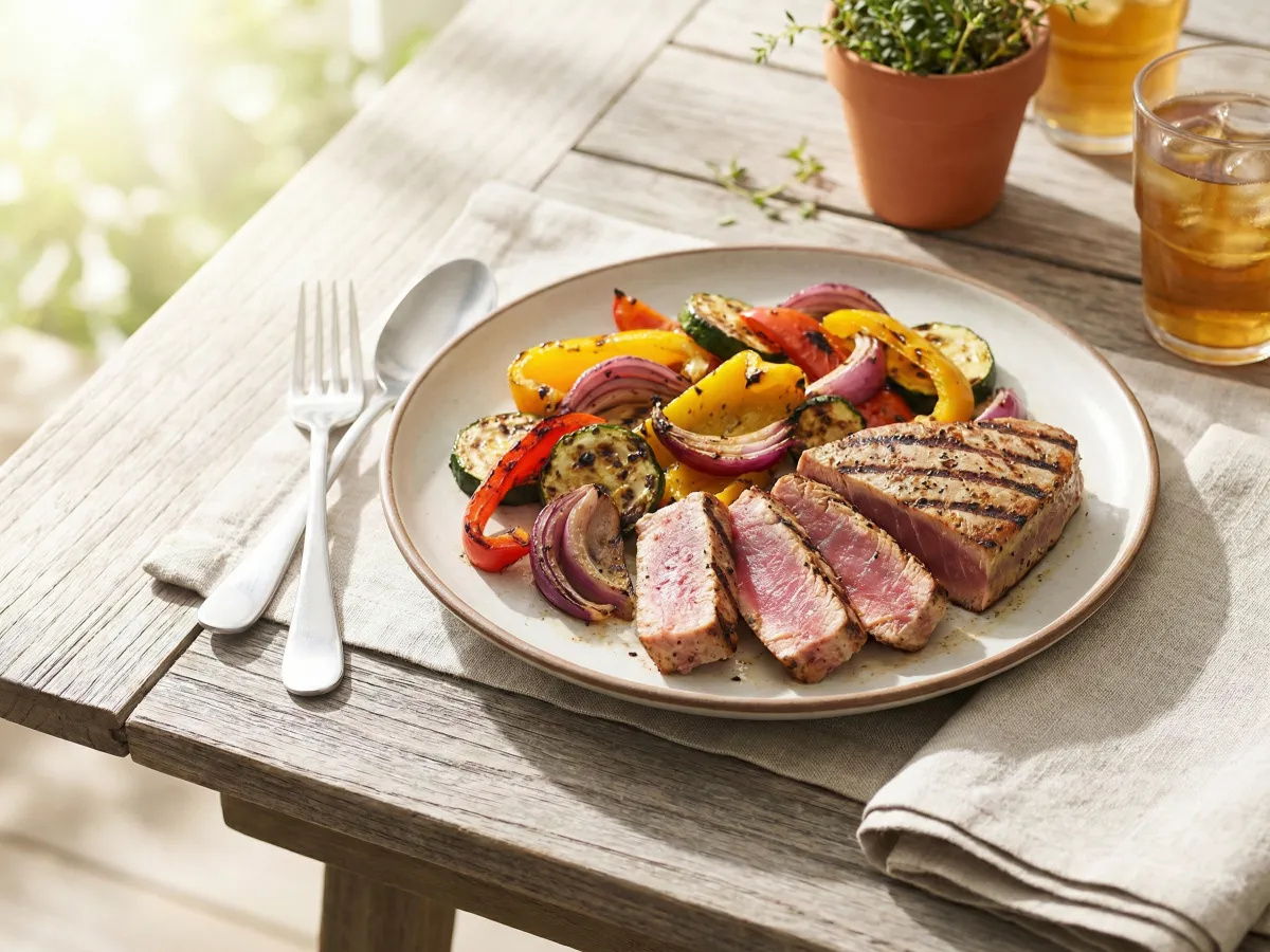 Grilled Tuna With Vegetables