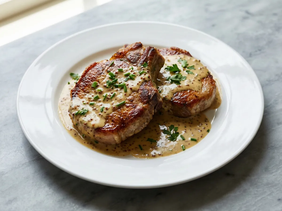 Pork Chops With Mustard Sauce