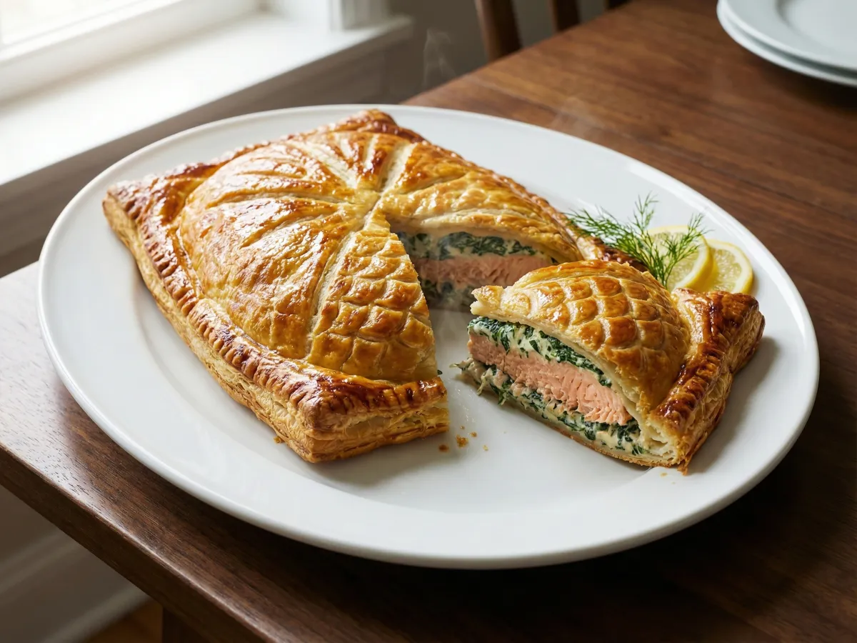 Salmon in Puff Pastry (Salmon en Croute)