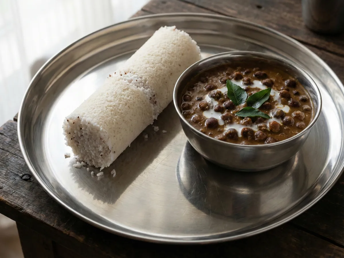 Puttu With Kadala Curry