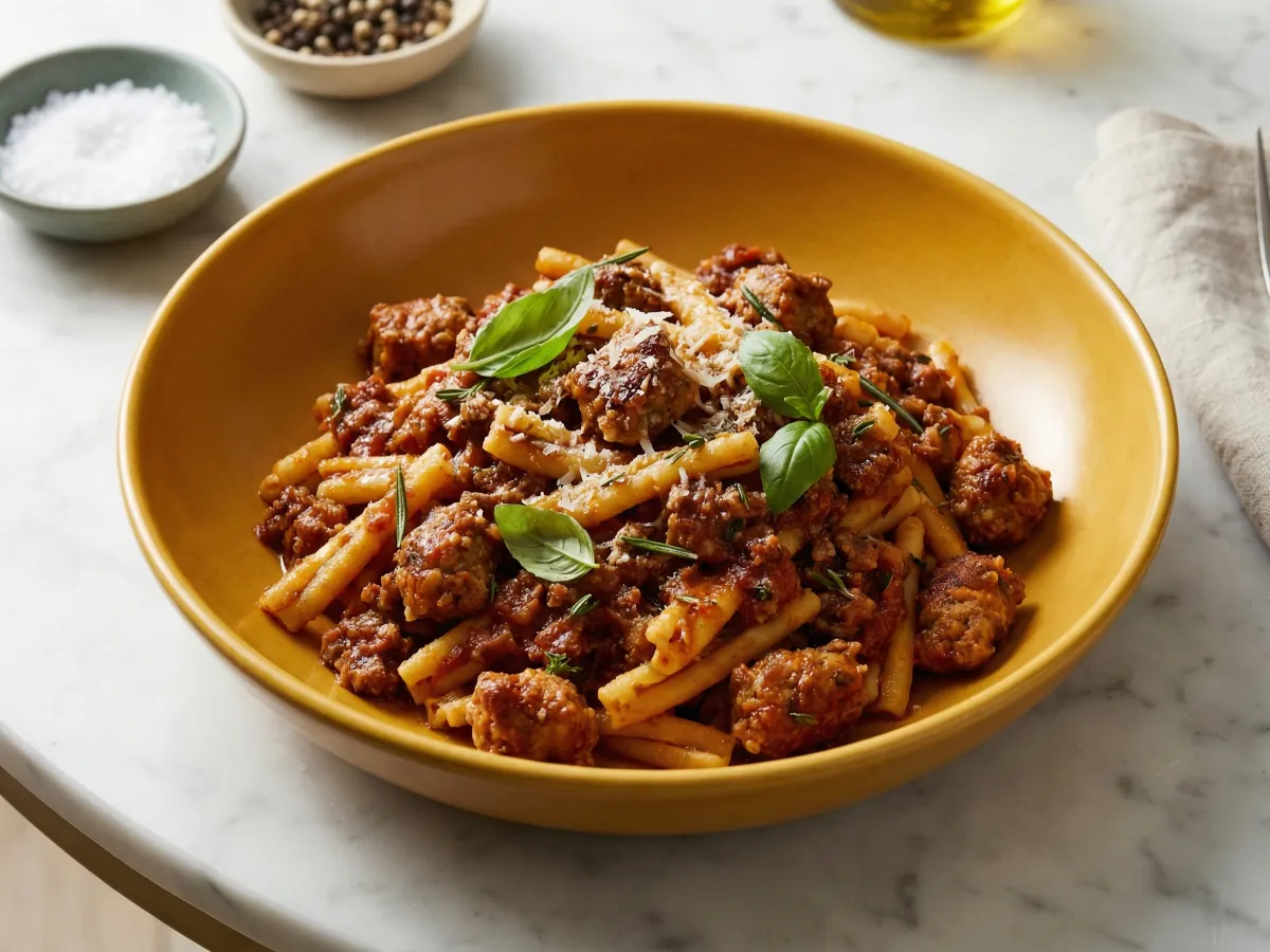 Pasta Al Ragu Di Salsiccia
