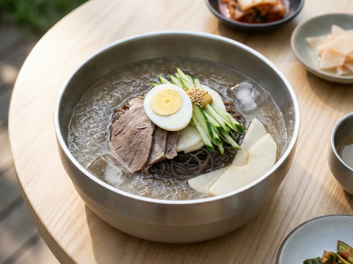 Naengmyeon (Cold Noodle Soup)