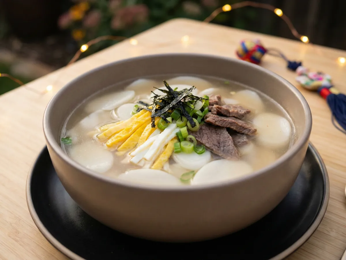 Tteokguk (Korean Rice Cake Soup)