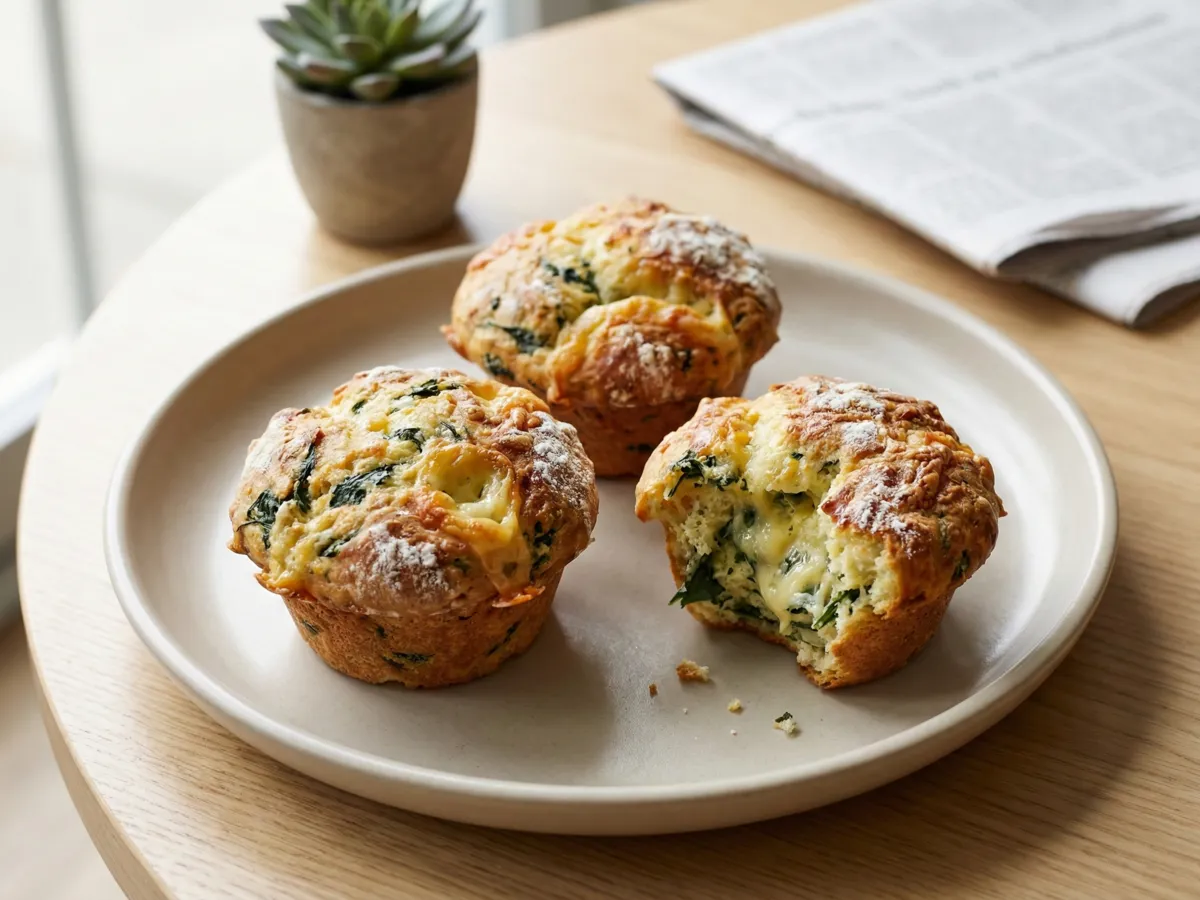 Cheese And Spinach Muffins