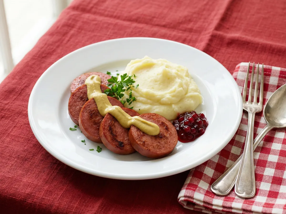 Falukorv (Baked Sausage with Cream)