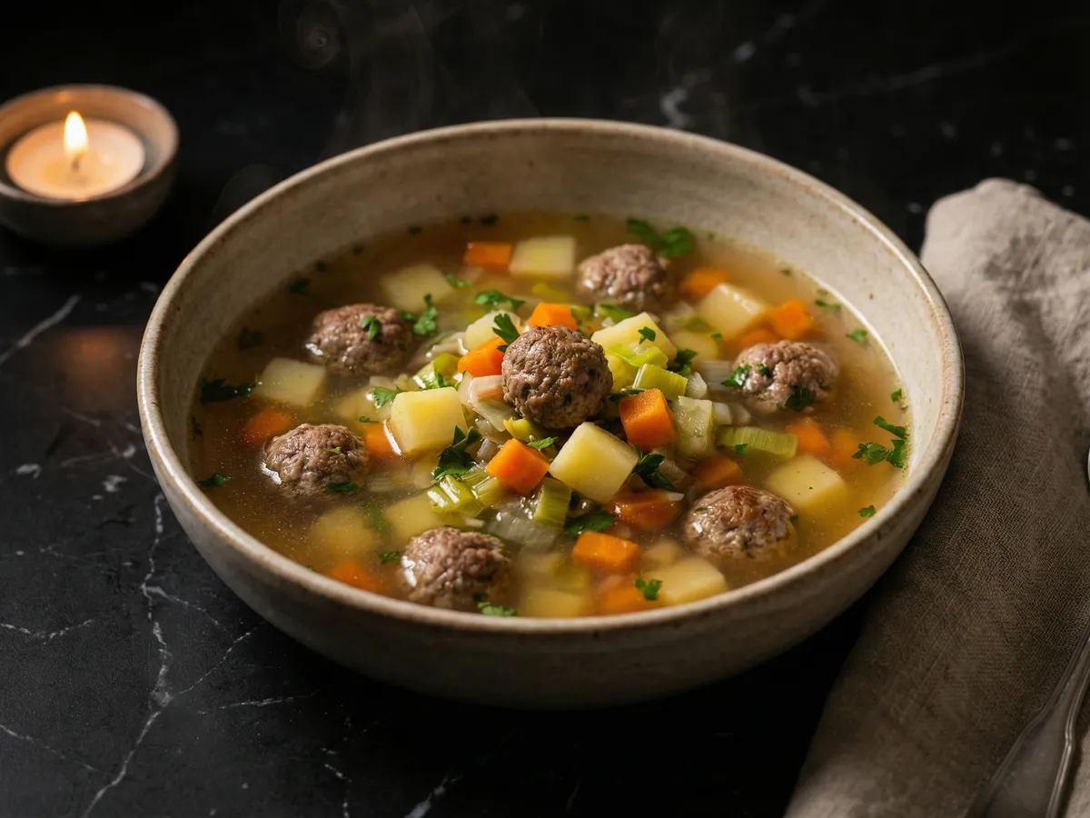 Kottbullesoppa (Swedish Meatball Soup)