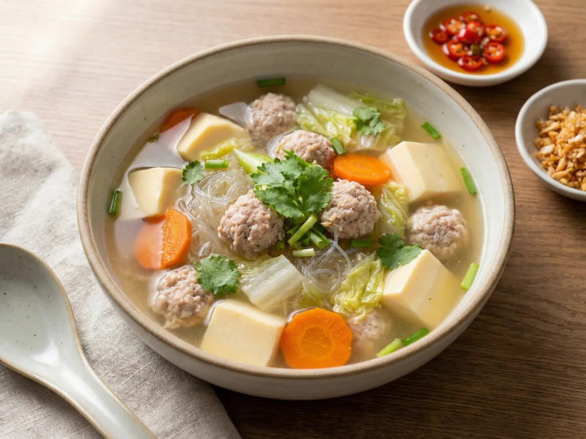 Gaeng Jued Tofu (Clear Soup with Tofu)