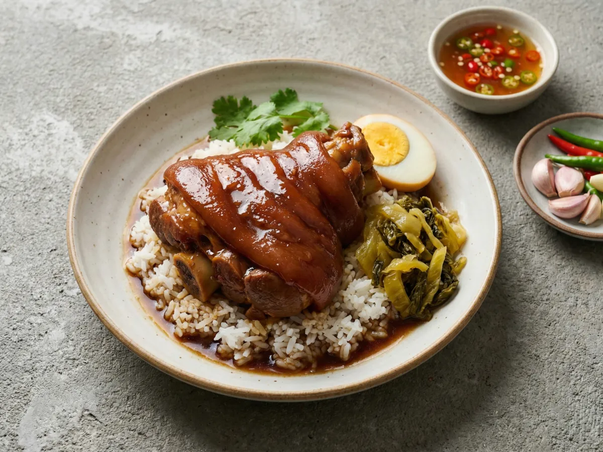 Khao Kha Moo (Braised Pork Leg with Rice)