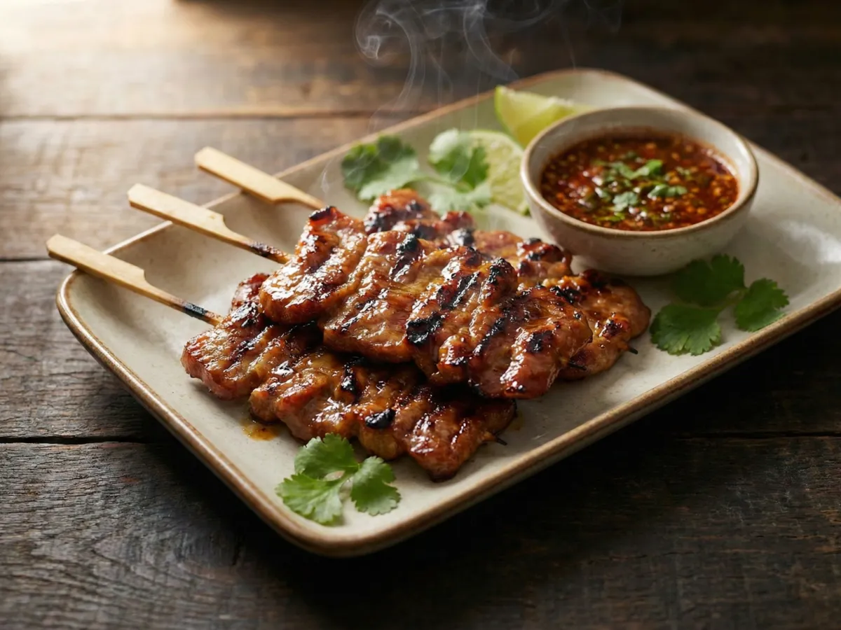 Moo Ping (Thai Grilled Pork Skewers)