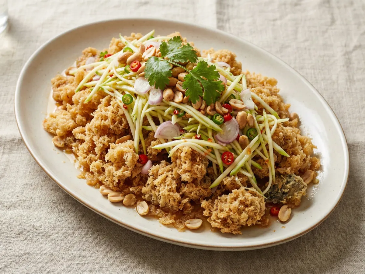 Yum Pla Duk Fu (Crispy Catfish Salad)