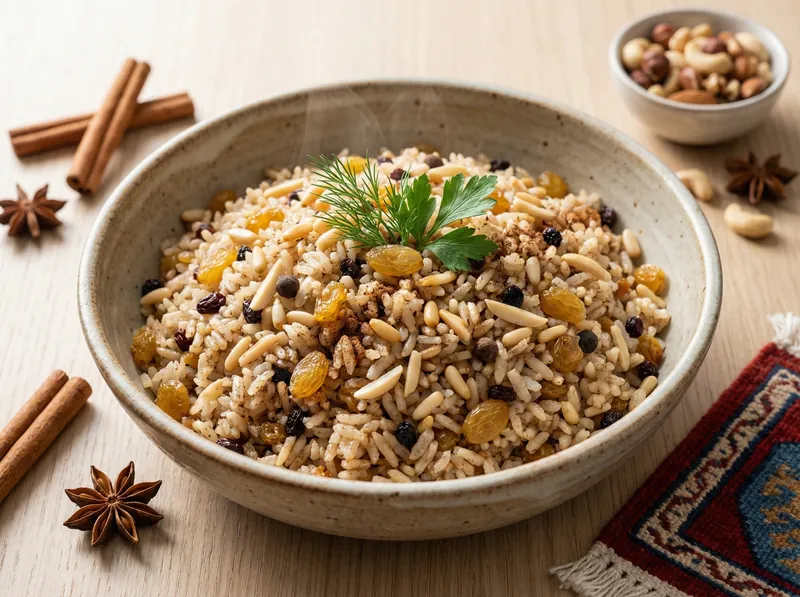 Ic Pilav (Turkish Rice with Currants and Pine Nuts)
