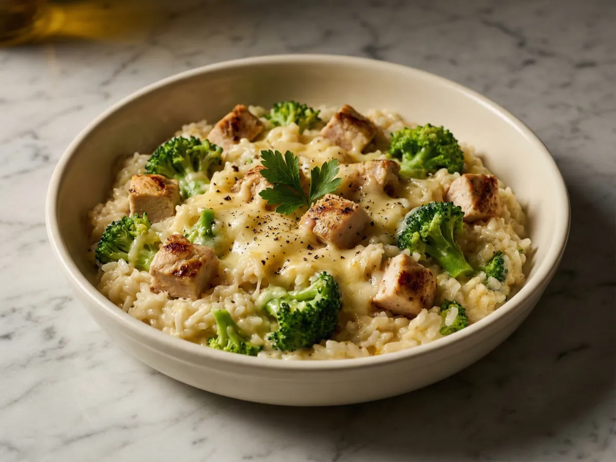 Broccoli And Cheese Rice With Chicken