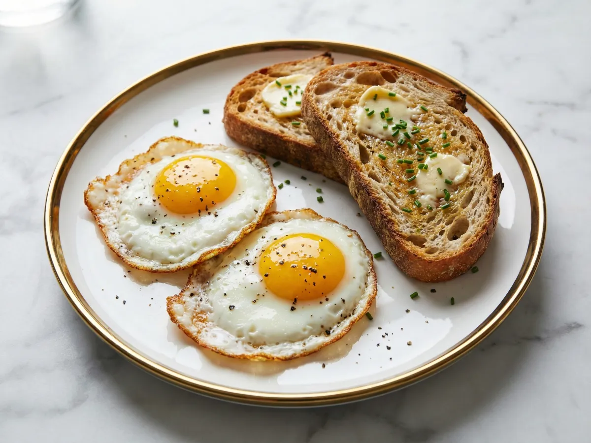 Fried Eggs And Toast