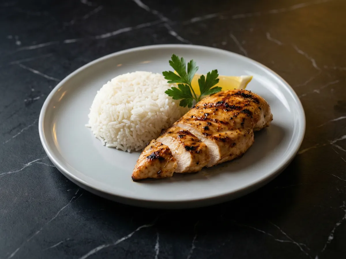 Grilled Chicken Breast with Rice