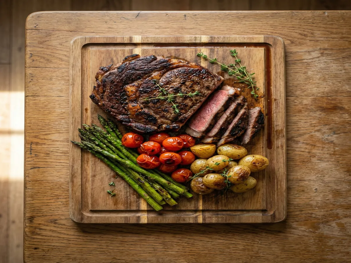 Grilled Steak with Vegetables