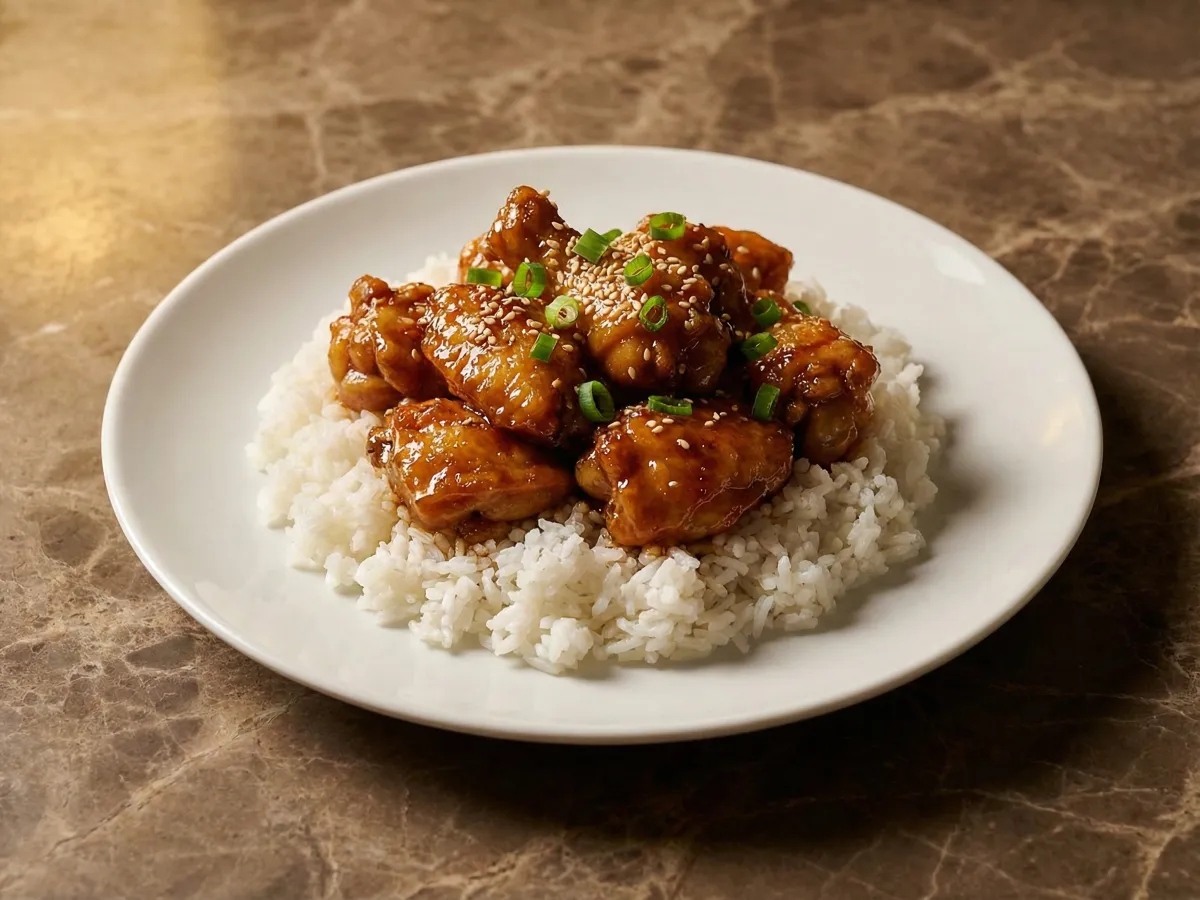 Honey Garlic Chicken And Rice