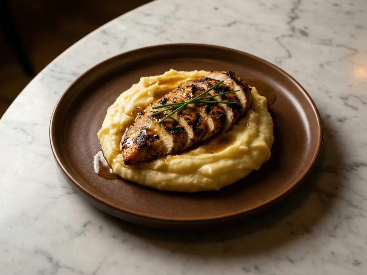 Mashed Potatoes With Grilled Chicken