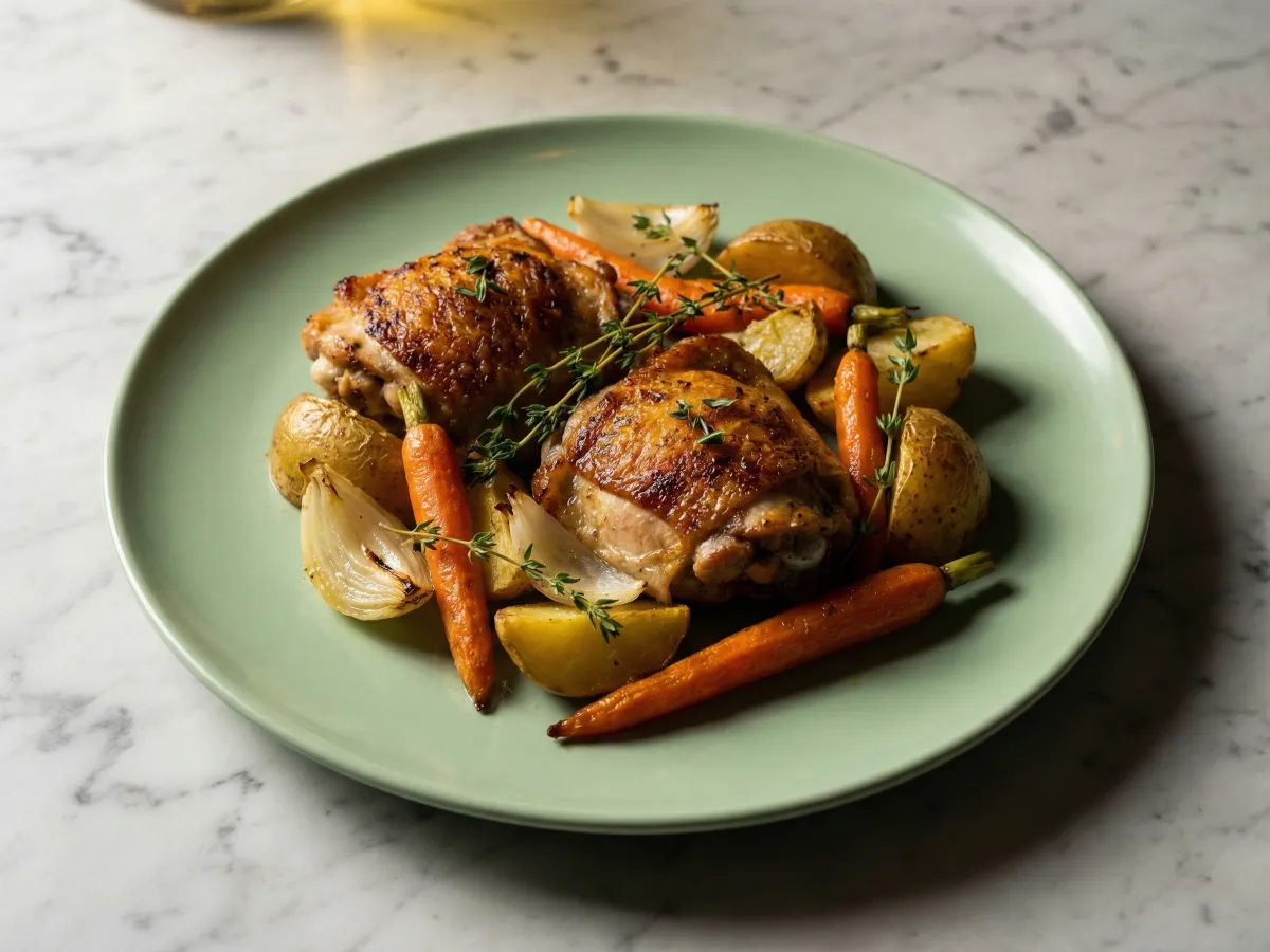 Roasted Chicken Thighs With Vegetables