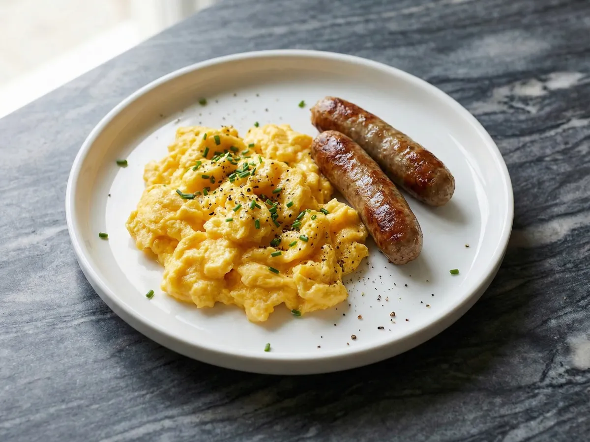 Scrambled Eggs And Sausage