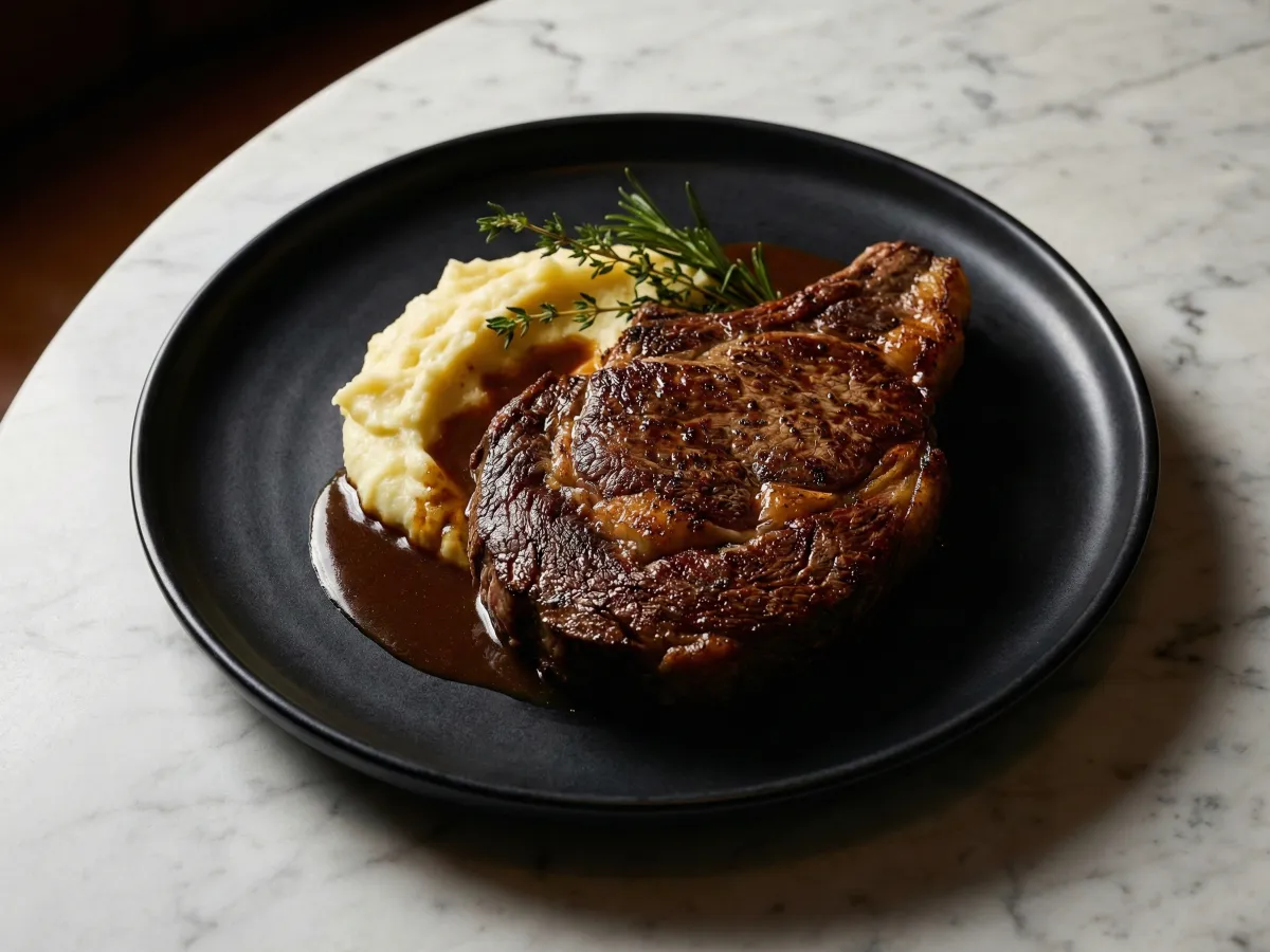 Steak With Mashed Potatoes