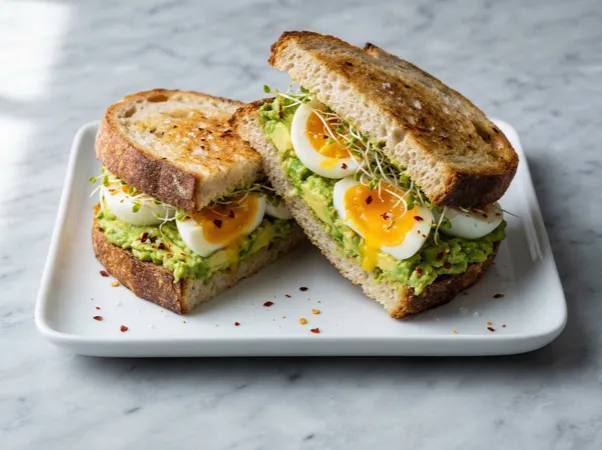 Avocado And Egg Sandwich