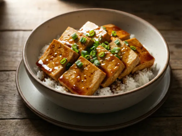 Teriyaki Tofu With Rice
