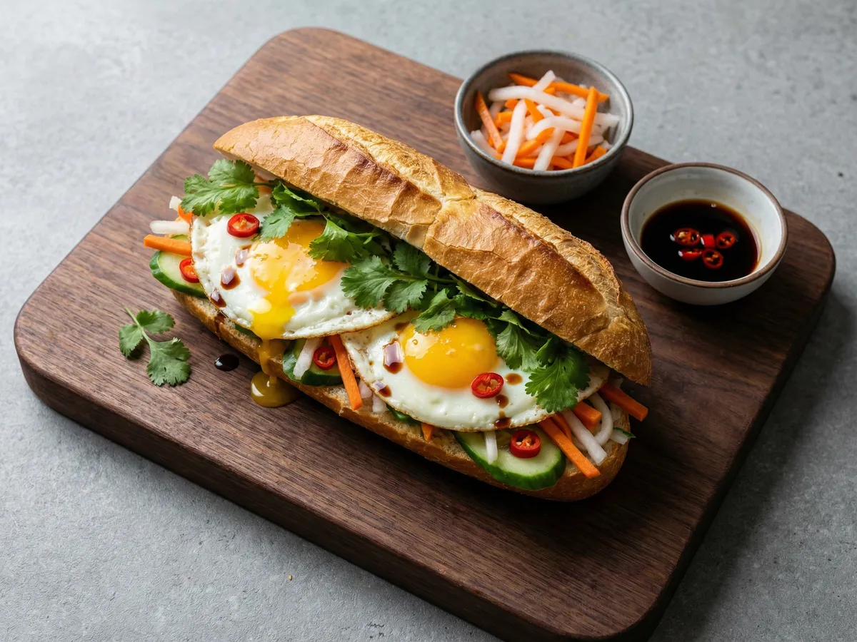 Banh Mi Trung (Vietnamese Egg Sandwich)