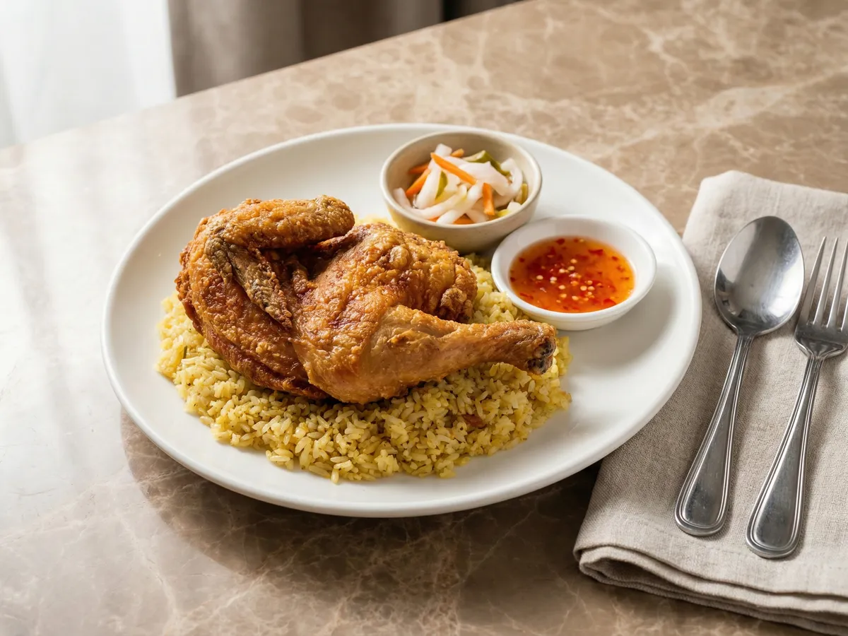 Com Ga Xoi Mo (Crispy Skin Chicken with Rice)