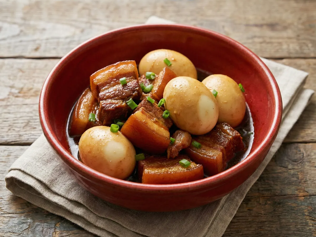Thit Kho Trung (Braised Pork with Eggs)
